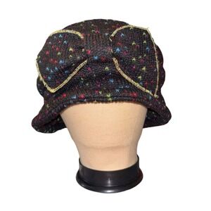 Platania Bucket Hat Multicolor Wool Blend  OSFM Grannycore Made in Italy